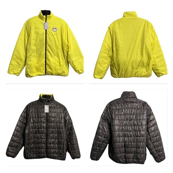 Disney Nightmare Before Christmas Jack Skellington Reversible Puffer Jacket Mens - Picture 3 of 6